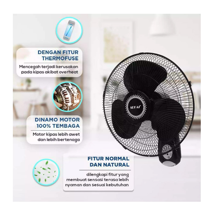 Sekai Wall Fan 16" Remote Control - WFN1628RC